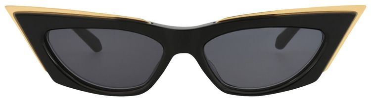 Valentino Cat Eye Frame AcetateTitanium Sunglasses BlackGrey