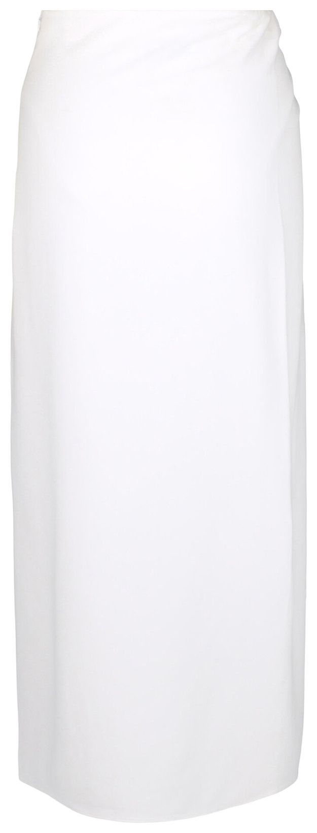 Ferragamo Asymmetrical Draped Skirt Bone