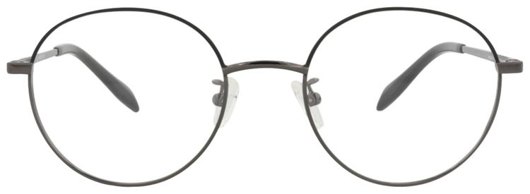Alexander McQueen Round Frame Metal Optical Frames RutheniumTransparent