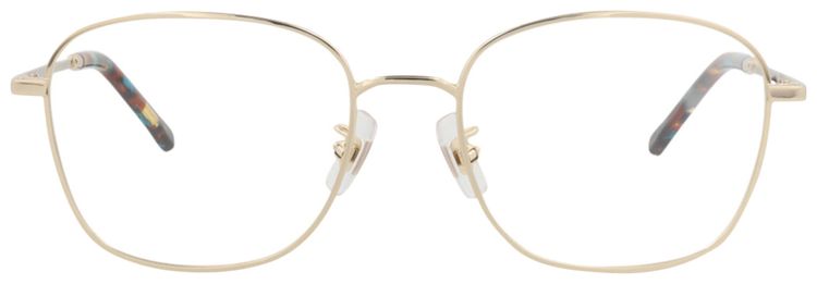 Kenzo Square Frame Metal Optical Frames GoldTransparent