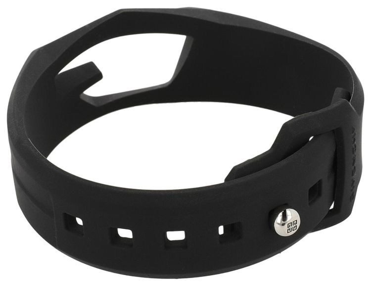 Givenchy Cut Silicone Bracelet Black