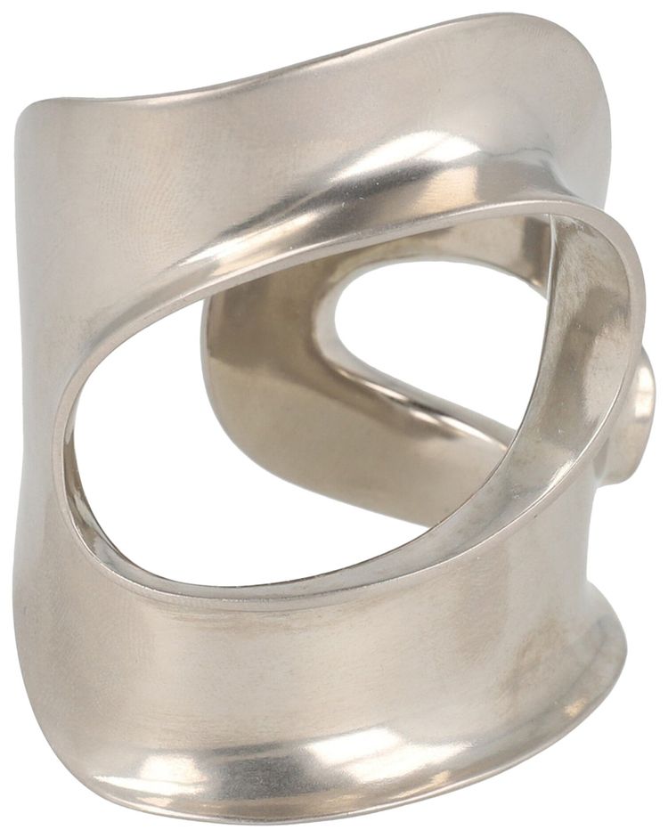 Ferragamo Small Sculptural Cutout Bracelet Silver