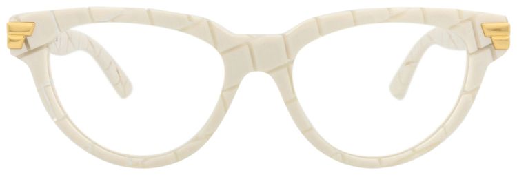 Bottega Veneta Cat Eye Frame Acetate Optical Frames IvoryTransparent