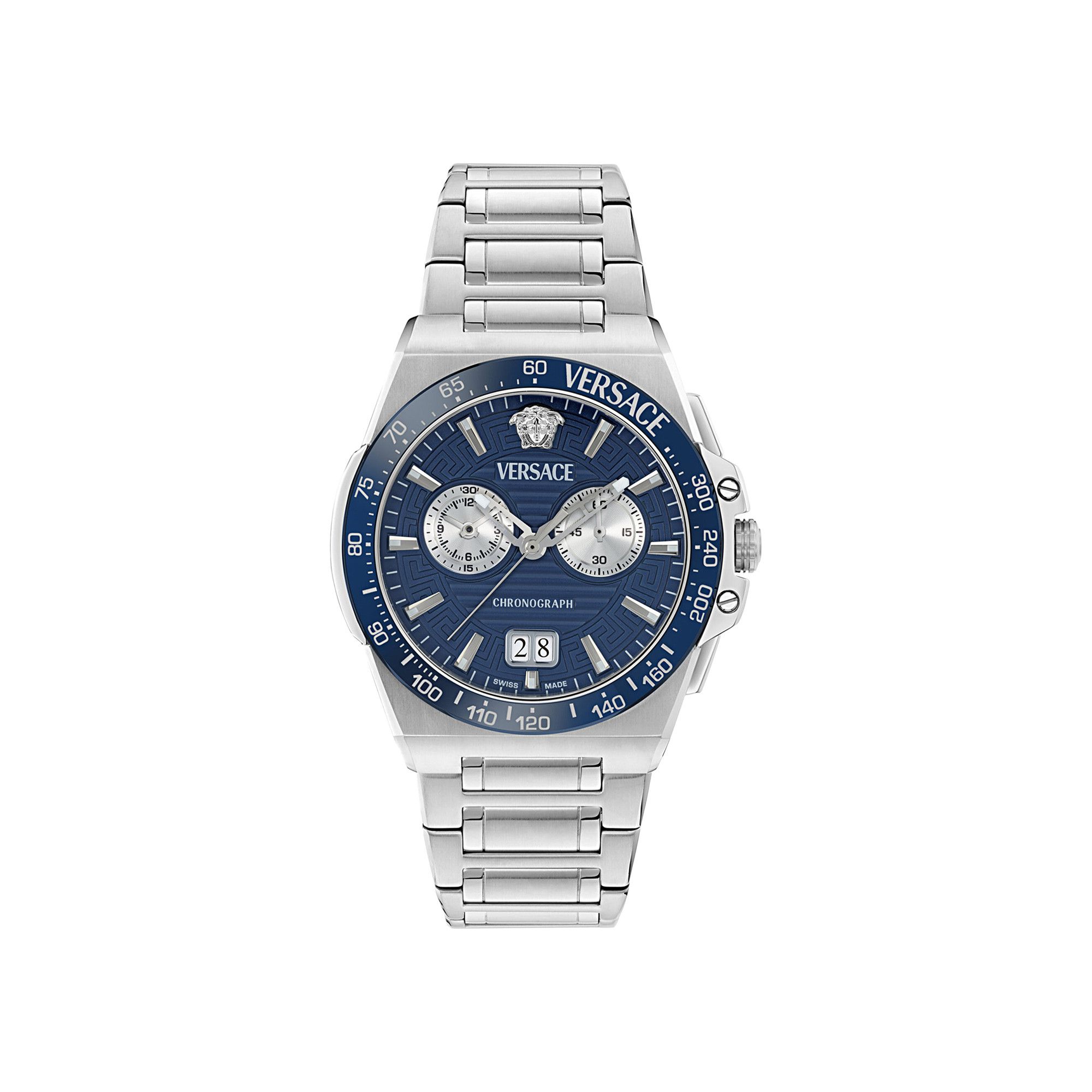 Buy Versace Greca Reaction Chronograph Watch 'Stainless Steel
