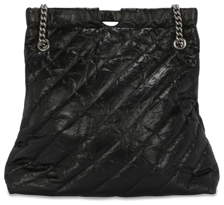 Balenciaga Crush Quilted Medium Tote Black