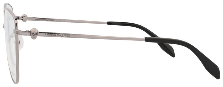 Alexander McQueen Cat Eye Frame Metal Optical Frames RutheniumTransparent