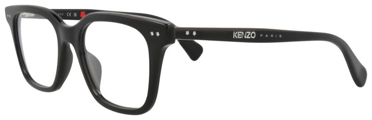 Kenzo Square Frame Acetate Optical Frames BlackTransparent