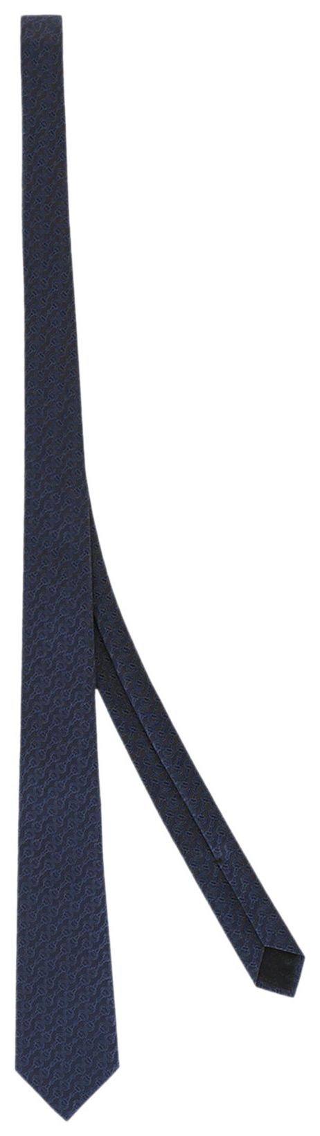 Gucci Silk Jacquard Tie Navy Blue