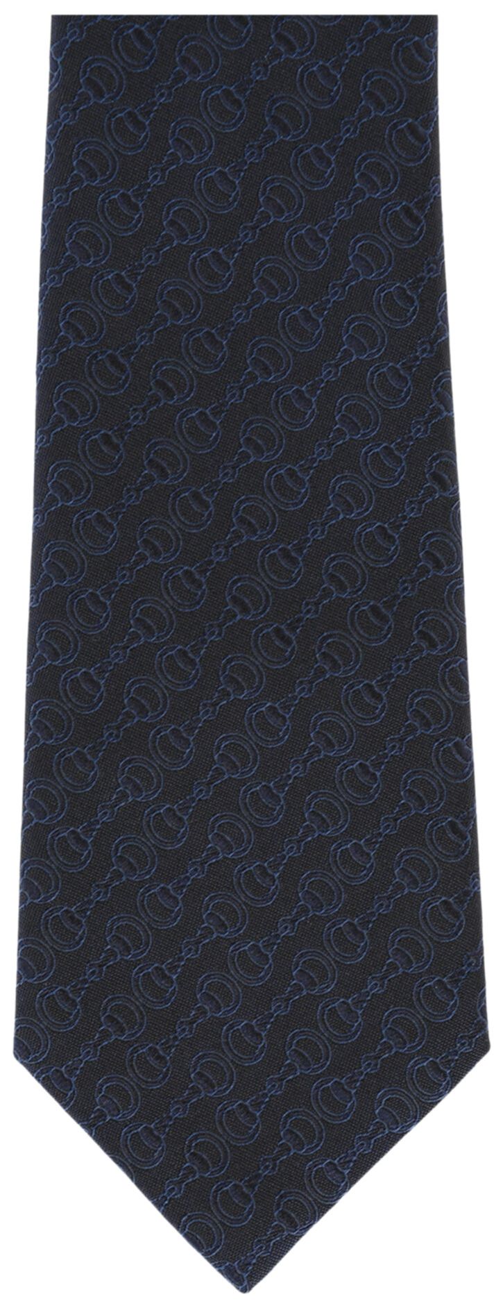 Gucci Silk Jacquard Tie Navy Blue