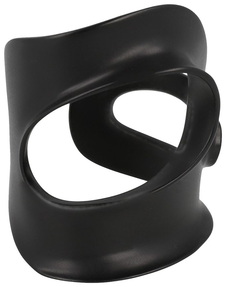 Ferragamo Large Sculptural Cutout Bracelet Black