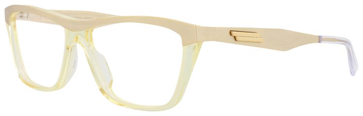 Bottega Veneta Cat Eye Frame Metal Optical Frames GoldTransparent