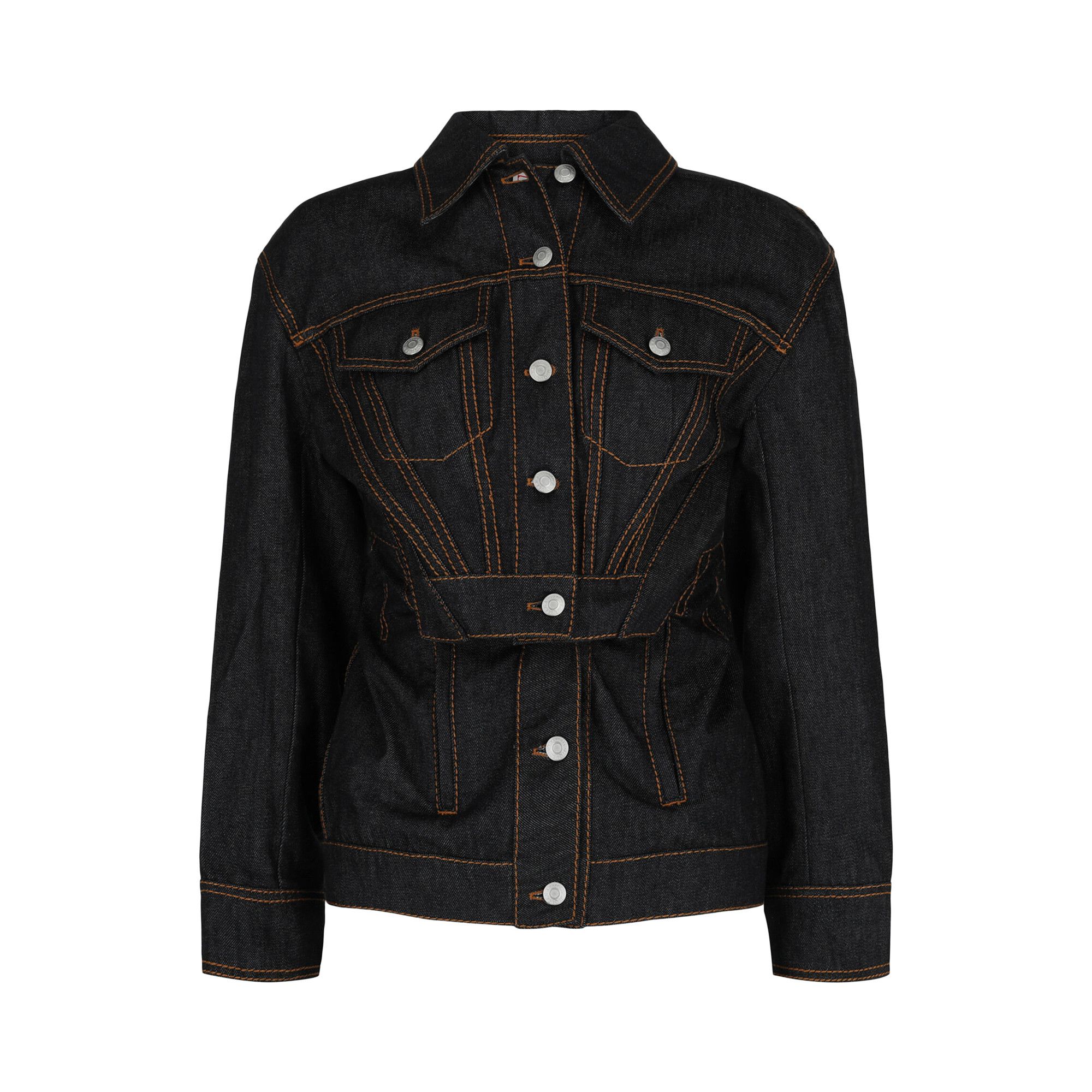 Buy Alexander McQueen Slash Denim Jacket 'Dark' - 744929 QMACD