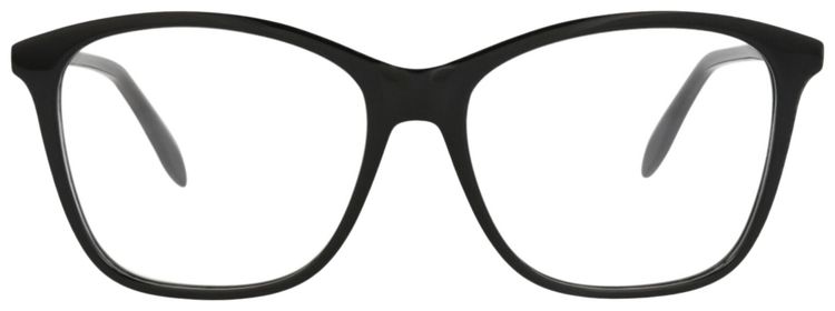 Alexander McQueen Square Frame Acetate Optical Frames BlackTransparent