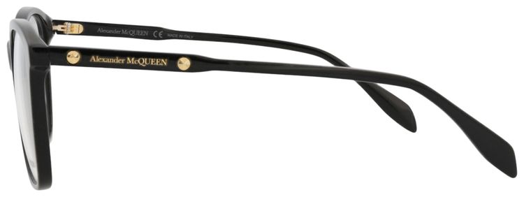 Alexander McQueen Square Frame Acetate Optical Frames BlackTransparent