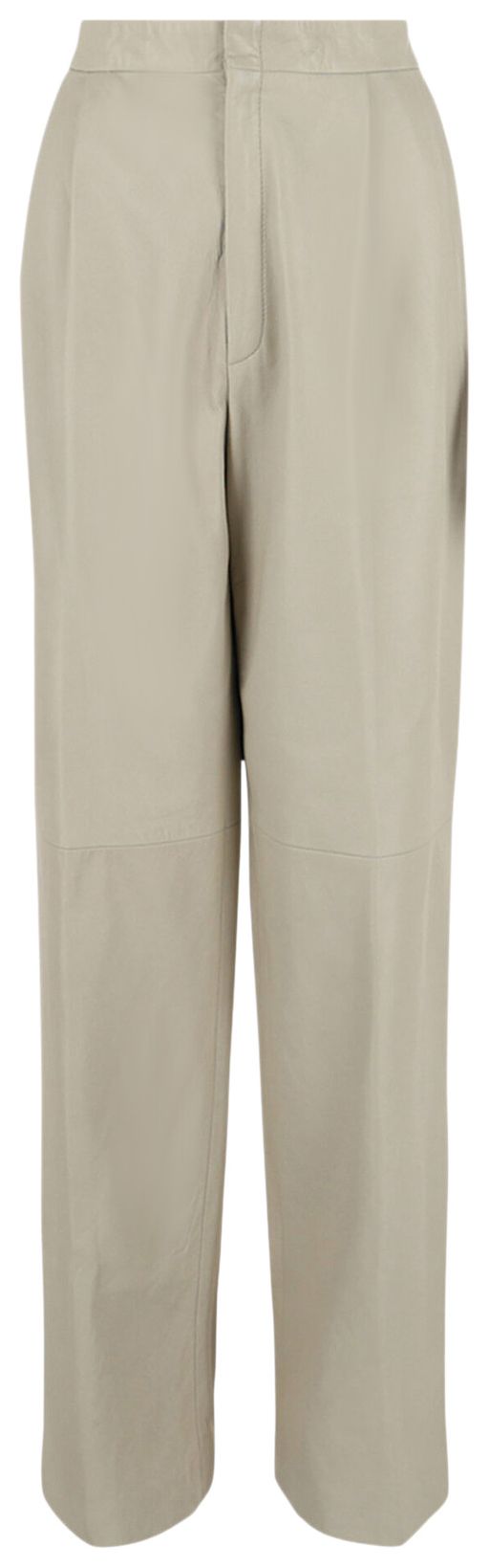 Gucci Leather Wide Leg Pants Grey