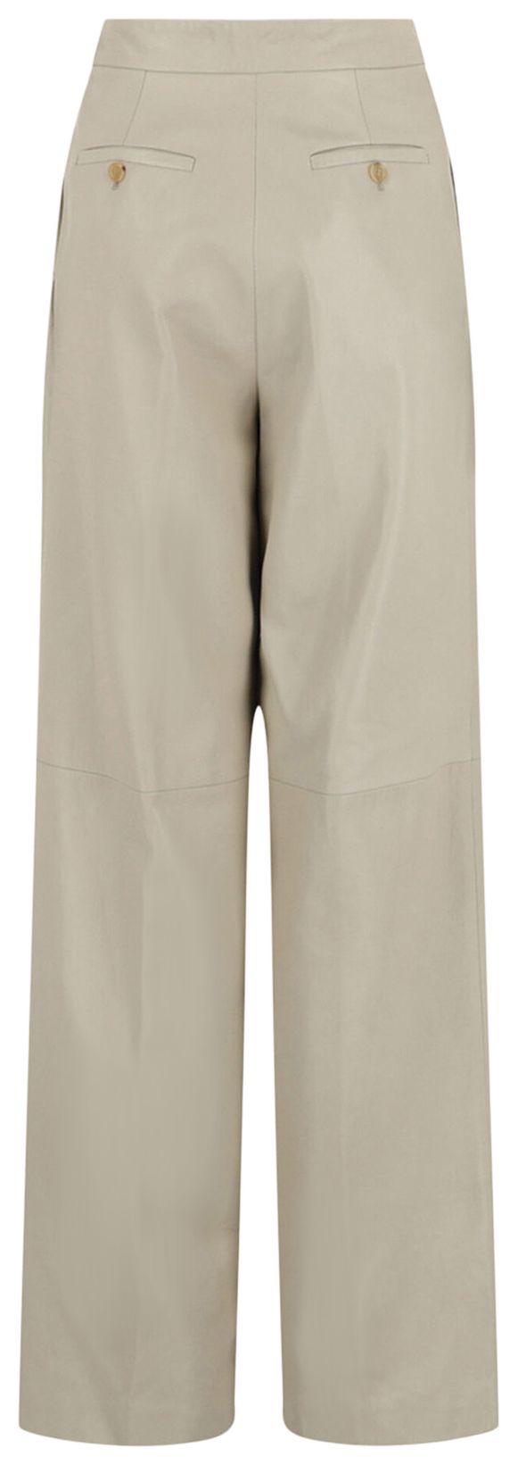 Gucci Leather Wide Leg Pants Grey