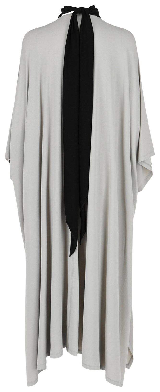 Ferragamo High Neck Kaftan With Sash Inlay Light Grey