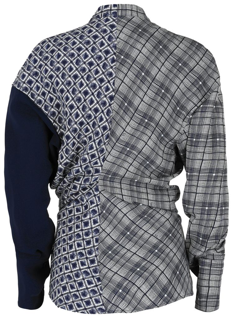 Ferragamo Dual Printed Shirt Blue