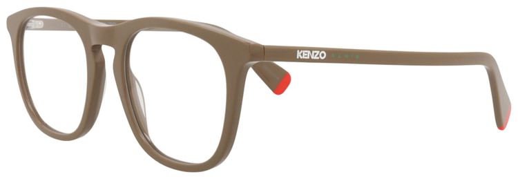 Kenzo Round Frame Acetate Optical Frames BeigeTransparent