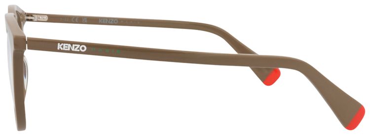 Kenzo Round Frame Acetate Optical Frames BeigeTransparent