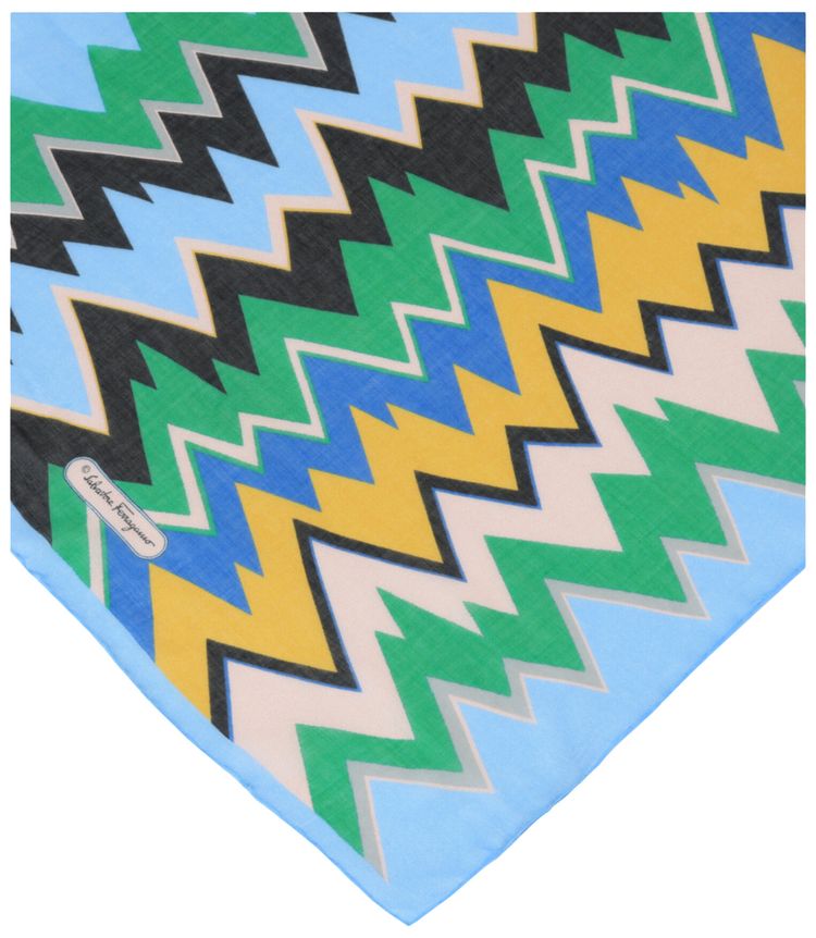 Ferragamo Zig Zag Print Scarf Multicolor