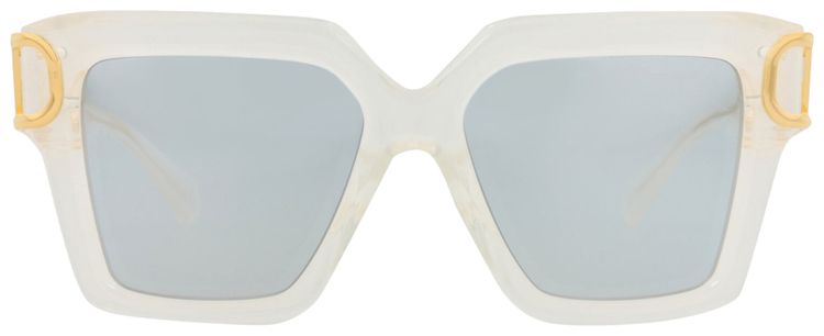 Valentino Square Frame Acetate Sunglasses IvoryGrey