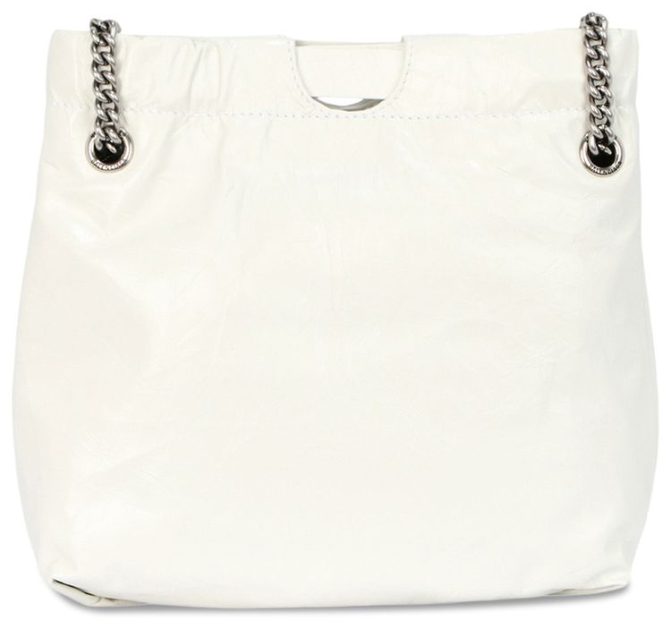 Balenciaga Crush XS Leather Tote Optic White