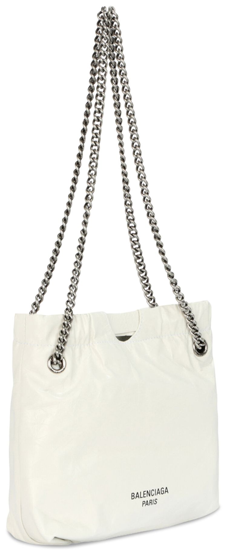 Balenciaga Crush XS Leather Tote Optic White