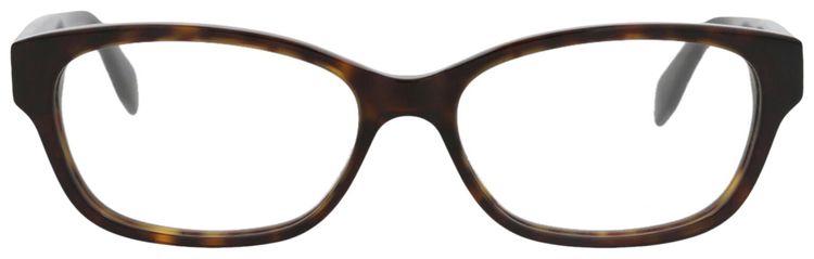 Alexander McQueen Square Frame Acetate Optical Frames HavanaTransparent