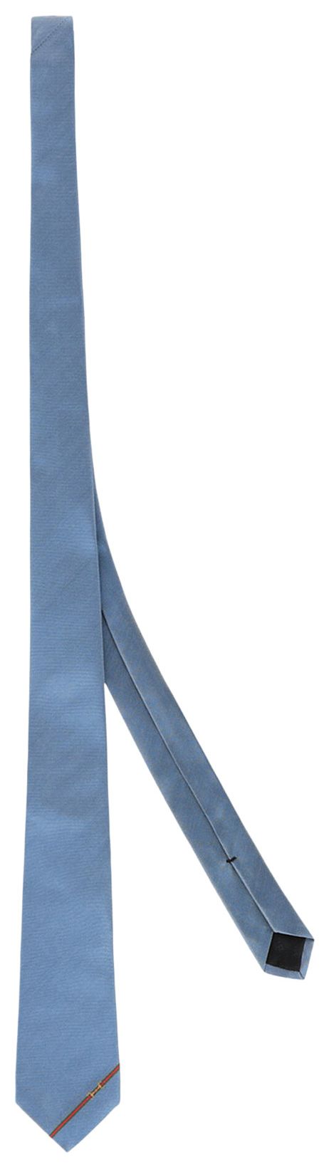 Gucci Horsebit Silk Jacquard Tie Sky Blue