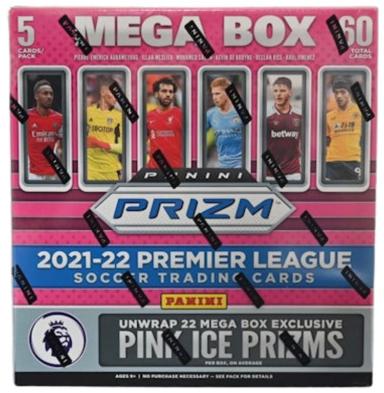 2021 22 Panini Prizm Premier League Soccer Mega Box Pink Ice Prizms