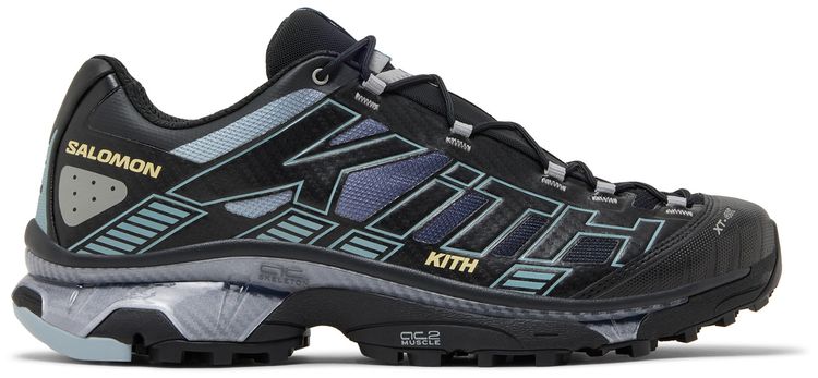 Kith x Salomon XT 4K Black Alloy Blue Fog