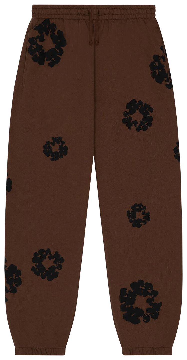 Denim Tears Black Cotton Wreath Sweatpants Brown
