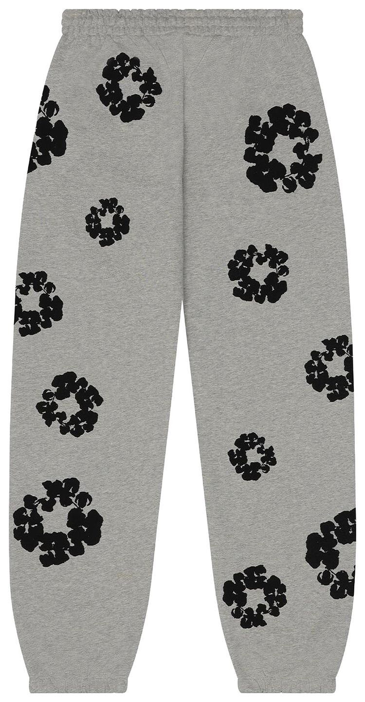 Denim Tears Black Cotton Wreath Sweatpants Grey