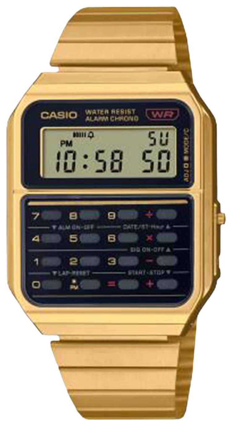 Casio Vintage Calculator Watch Vintage Gold