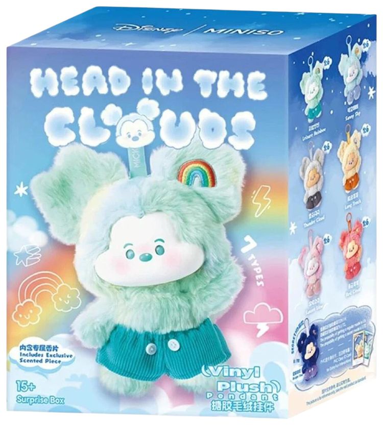 Miniso x Disney Mickey Head In Clouds Vinyl Plush Pendant Single Blind Box Mystery