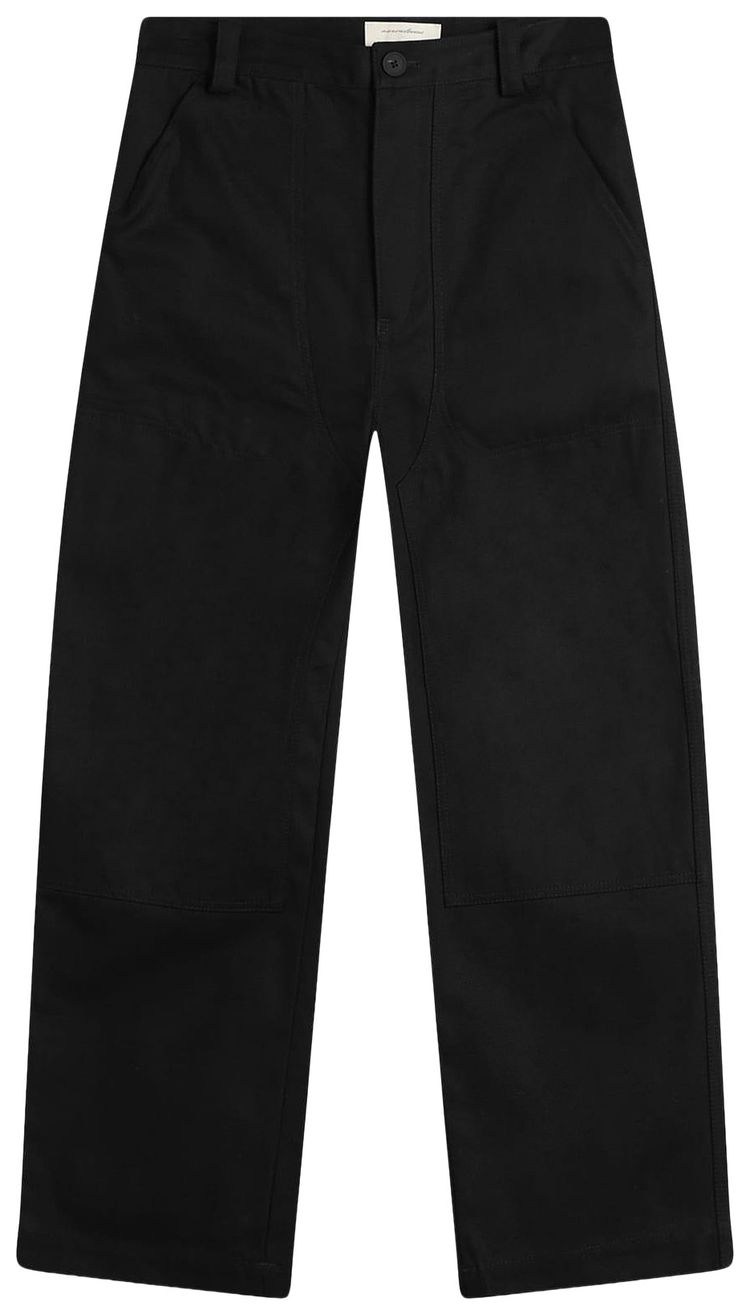 Studio Nicholson Denver Cotton Canvas Workwear Pants Black