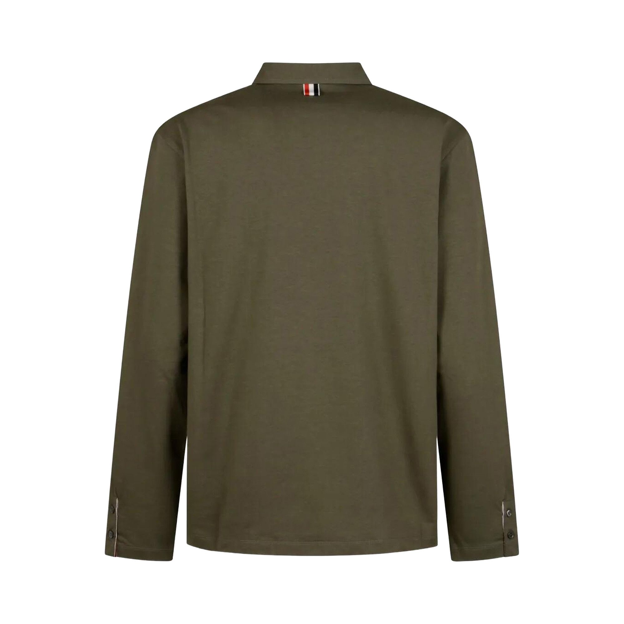 Buy Thom Browne Oversized Long-Sleeve Polo 'Dark Green' - MJP231E