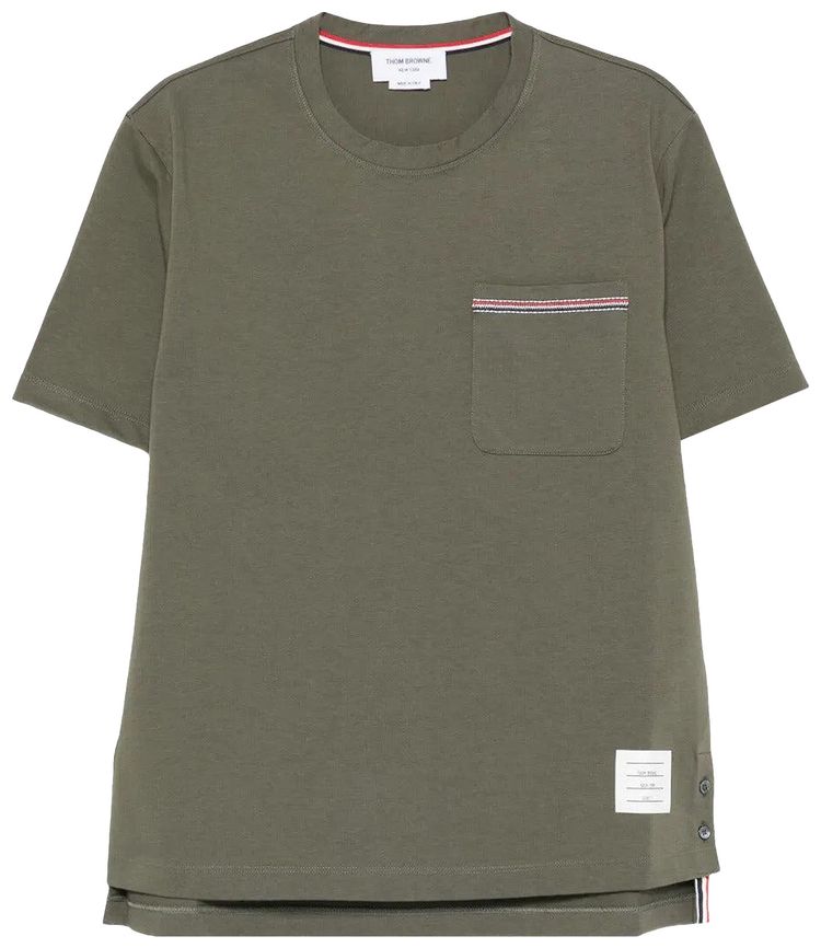 Thom Browne Oversized Short Sleeve Tee Dark Green
