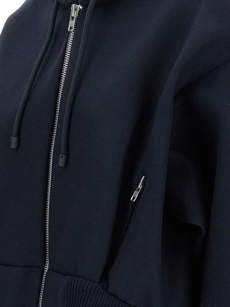 Simone Rocha Hooded Zip Up Bomber Jacket NavyJet