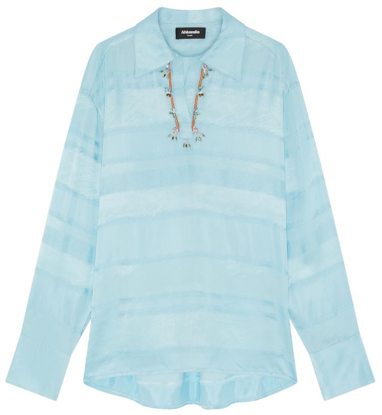 Ahluwalia Bnaebi Embellished Shirt Blue