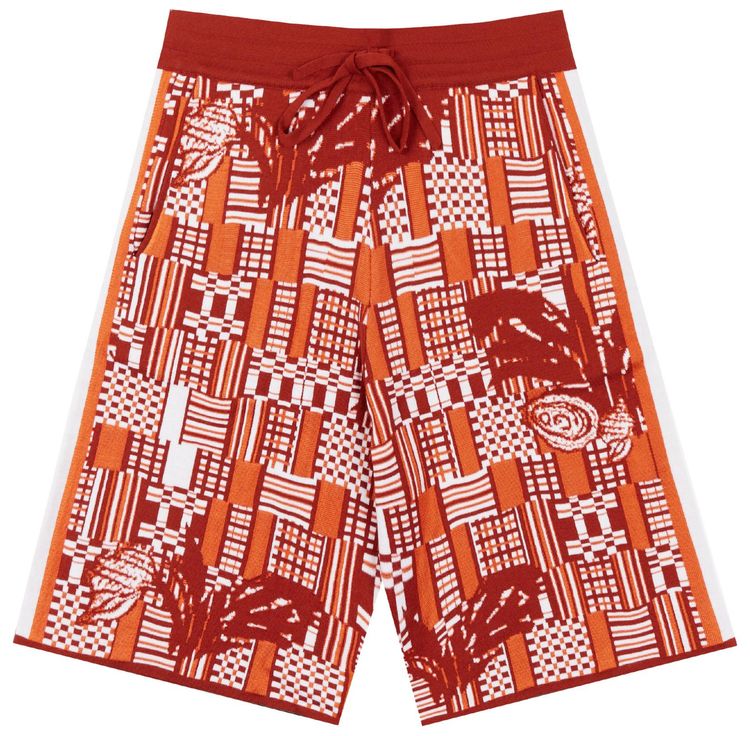 Ahluwalia Benoit Knitted Shorts Orange