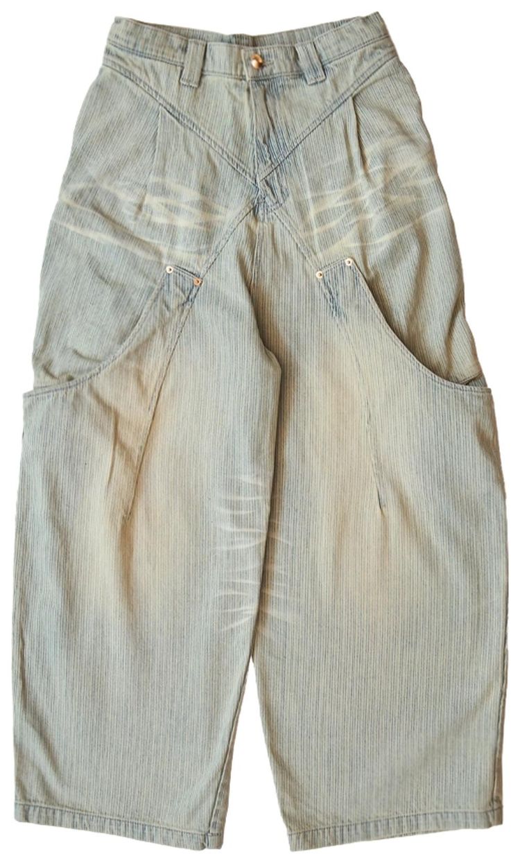 NAMESAKE Billie Bibs Light Denim Pants Blue