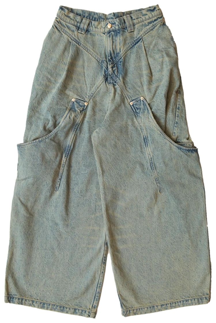 NAMESAKE Billie Bibs Denim Pants Blue