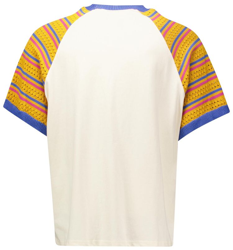 Diet Starts Monday Crochet Raglan Tee CreamYellow