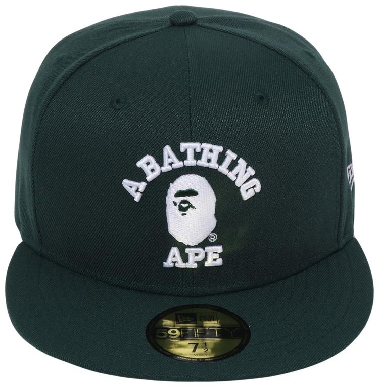 BAPE x New Era Glow In The Dark College 59Fifty Cap Green