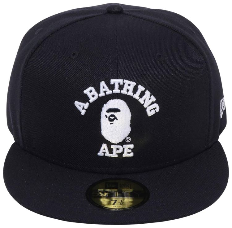 BAPE x New Era Glow In The Dark College 59Fifty Cap Navy