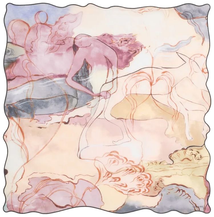 Lemaire Aquarel Xirregulie Scarf Multicolor