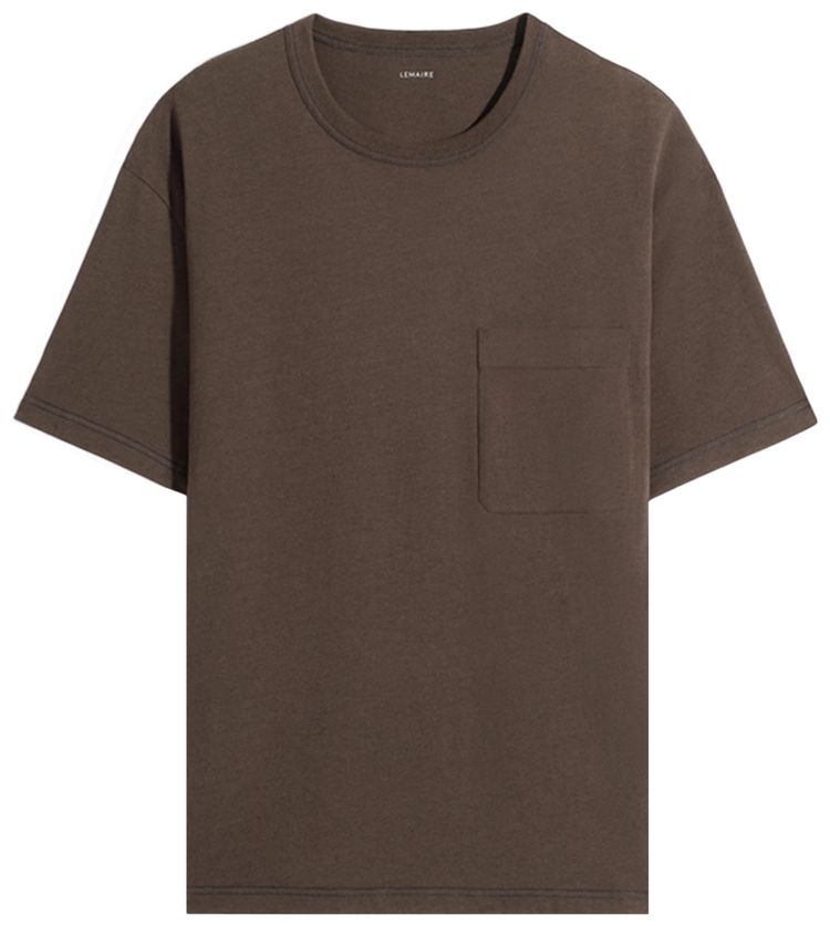 Lemaire Boxy Short Sleeve T Shirt Ristretto
