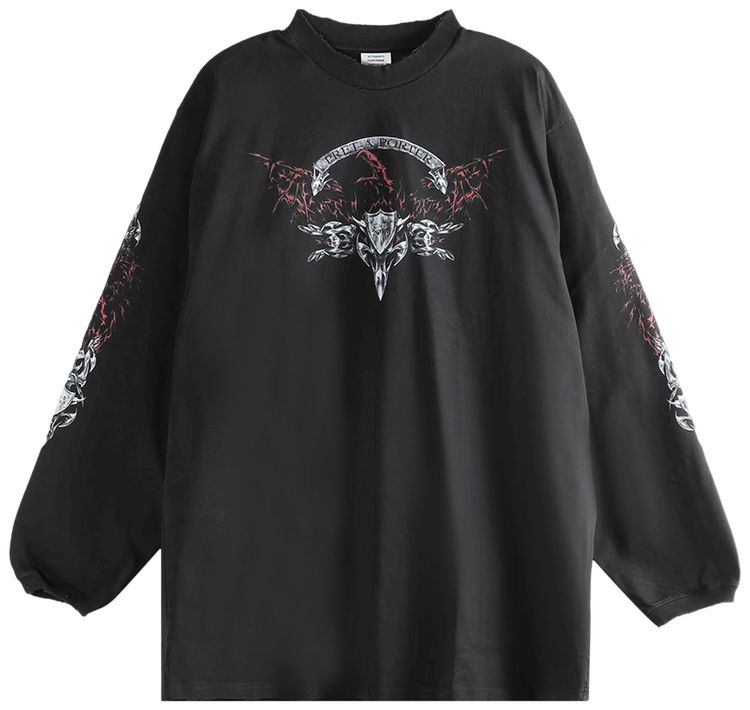 Vetements Metal Long Sleeve Sweatshirt Black